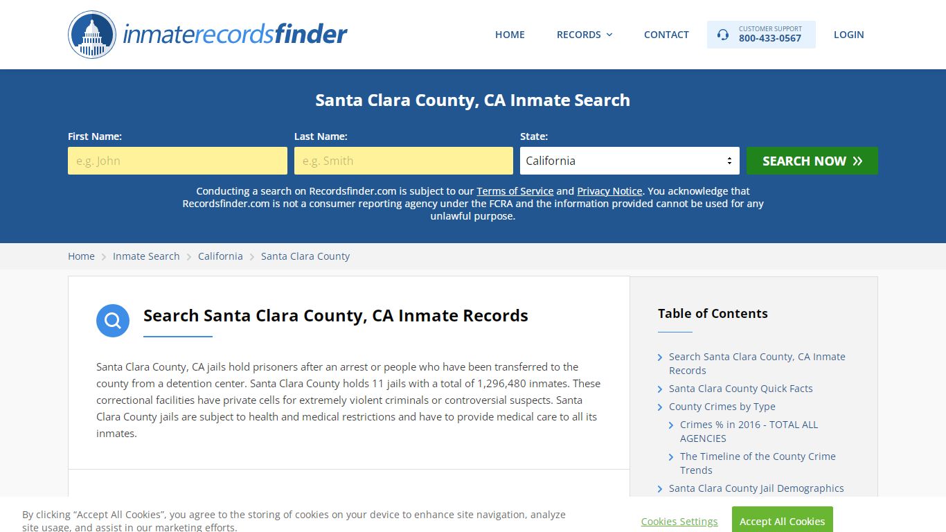Santa Clara County, CA Inmate Lookup & Jail Records Online