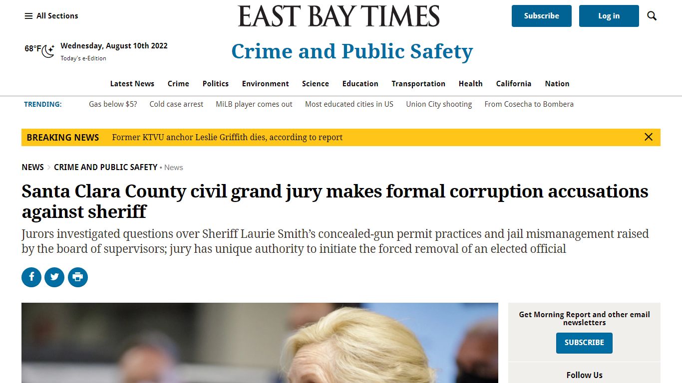 Santa Clara County civil grand jury finishes sheriff probe